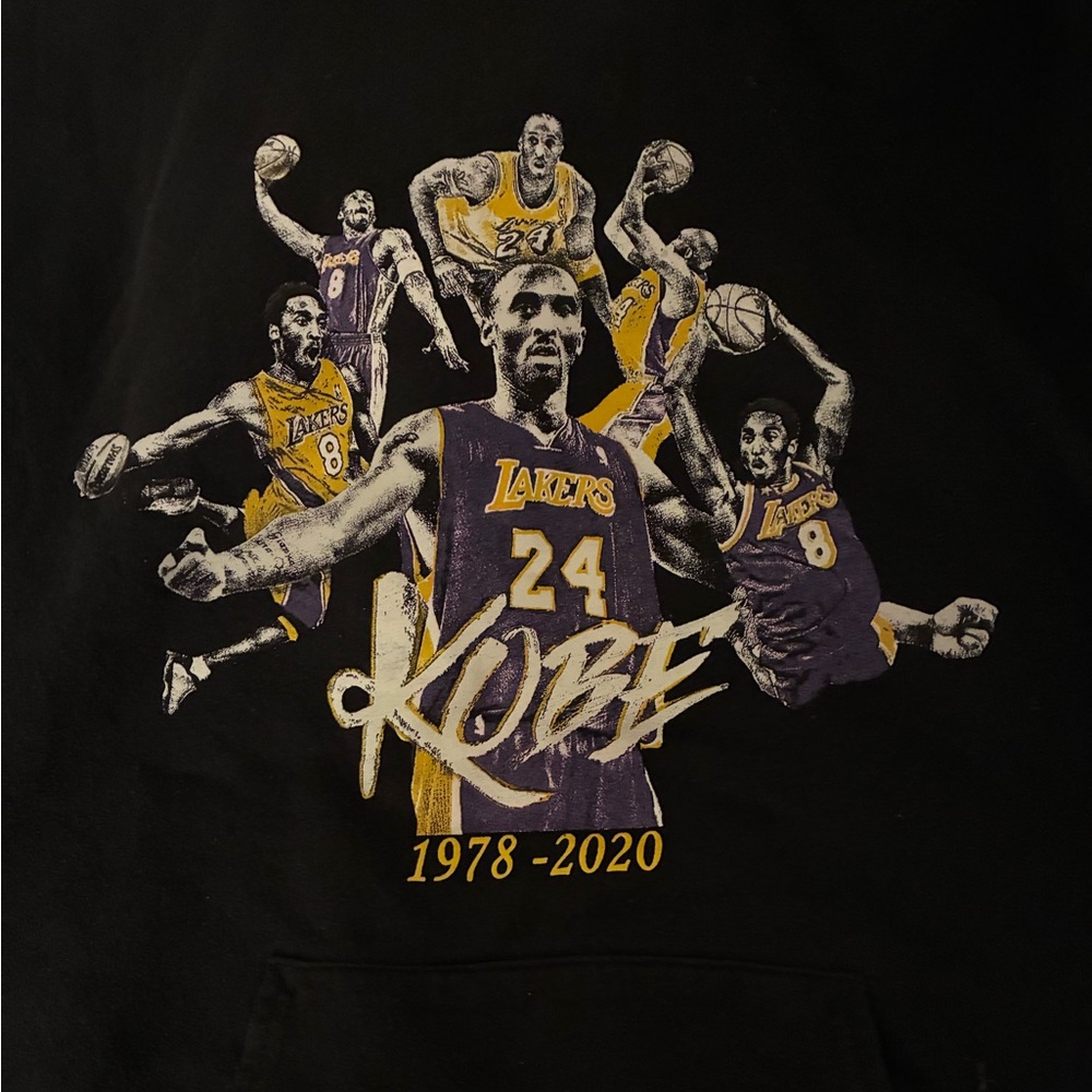 Kobe Bryant mamba mentality hoodie black large Lakers street wear Large